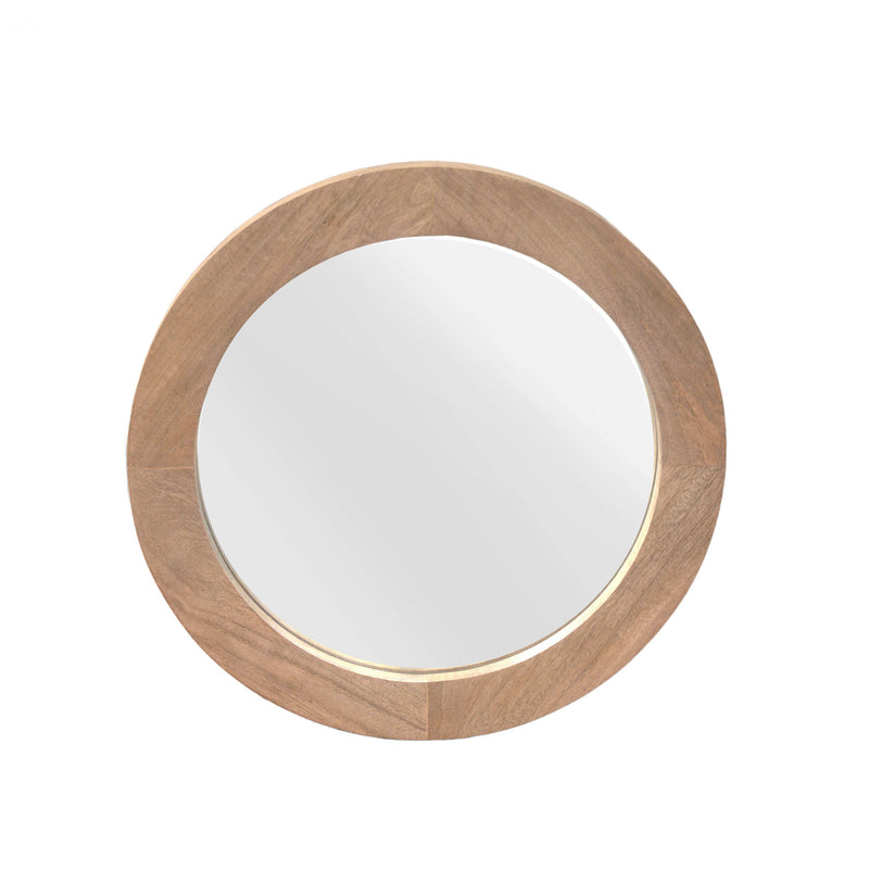 Ronde Spiegel | Dide Naturel Mangohout 40 cm