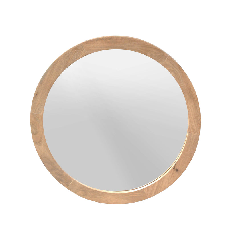 Ronde Dide | spiegel Naturel Mangohout 80 cm