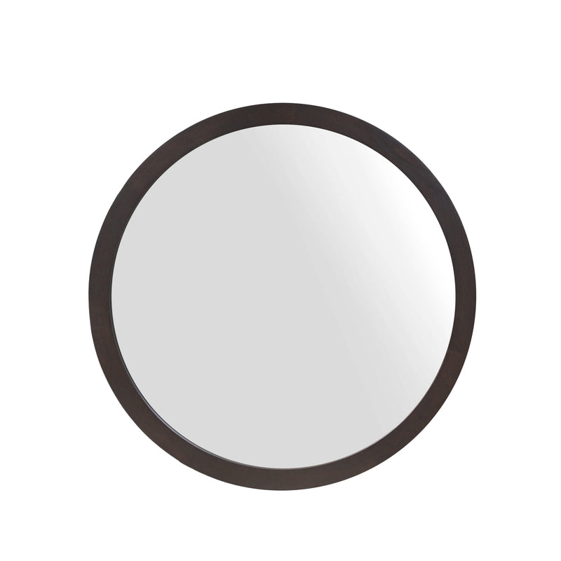 Ronde Dide | spiegel Bruin Mangohout 60 cm