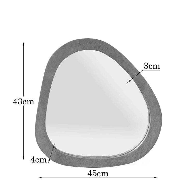 Organische Lou | spiegel Licht mango Mangohout 43 cm