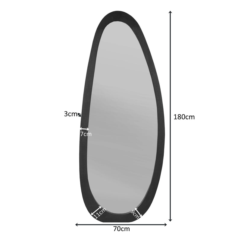 Organische Lou | spiegel Bruin Mangohout 180 cm