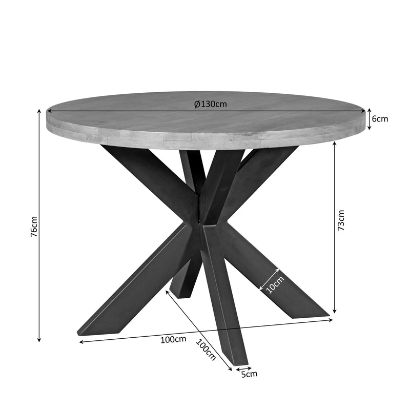 Eettafel Dakota | 130 cm Rond