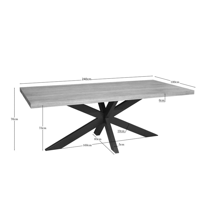 Eettafel Dakota | 240 cm Rechthoek