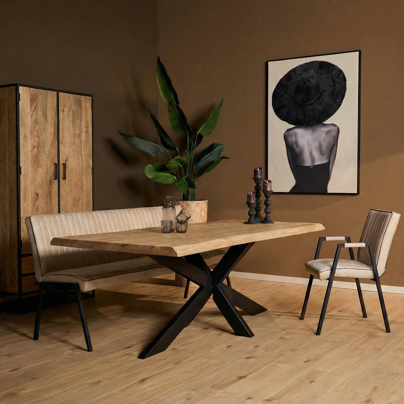Boomstamtafel Dakota | Naturel Mangohout 140 cm