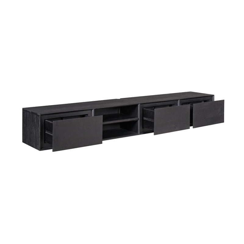 Zwevend tv meubel Ambiance Black | 200 cm