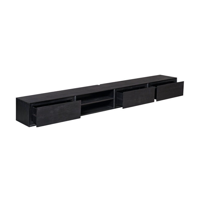 Zwevend tv meubel Ambiance Black | 240 cm
