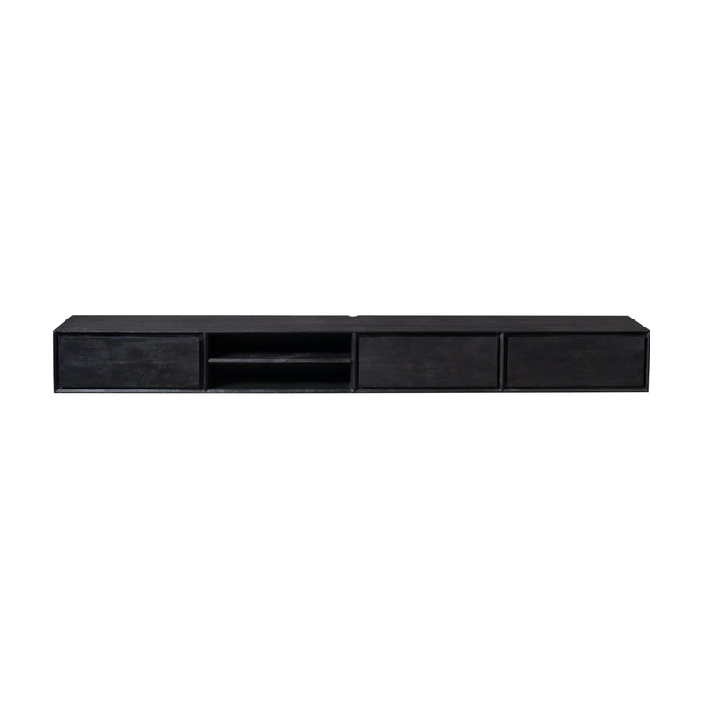 Zwevend tv meubel Ambiance Black | 280 cm