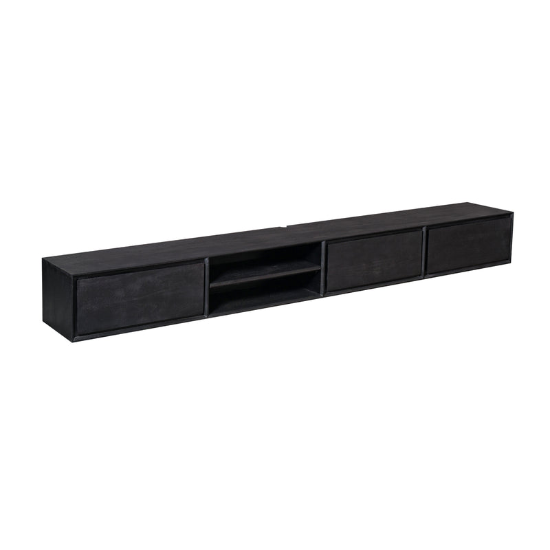 Zwevend tv meubel Ambiance Black | 280 cm