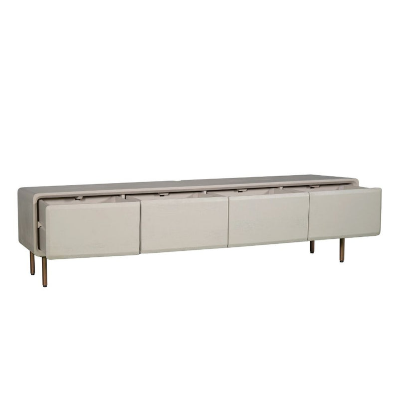 Zwevend tv meubel Allure | Mangohout | 4 deuren | Zand 200 cm