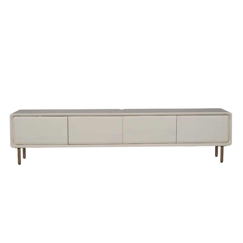 Zwevend tv meubel Allure | Mangohout | 4 deuren | Zand 200 cm