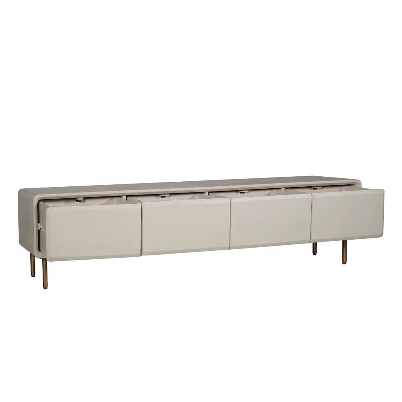 Zwevend tv meubel Allure | Mangohout | 4 deuren | Zand 240 cm