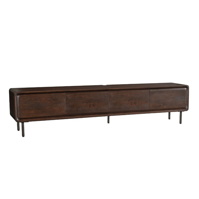 Zwevend tv meubel Allure | Mangohout | 4 deuren | Bruin 240 cm