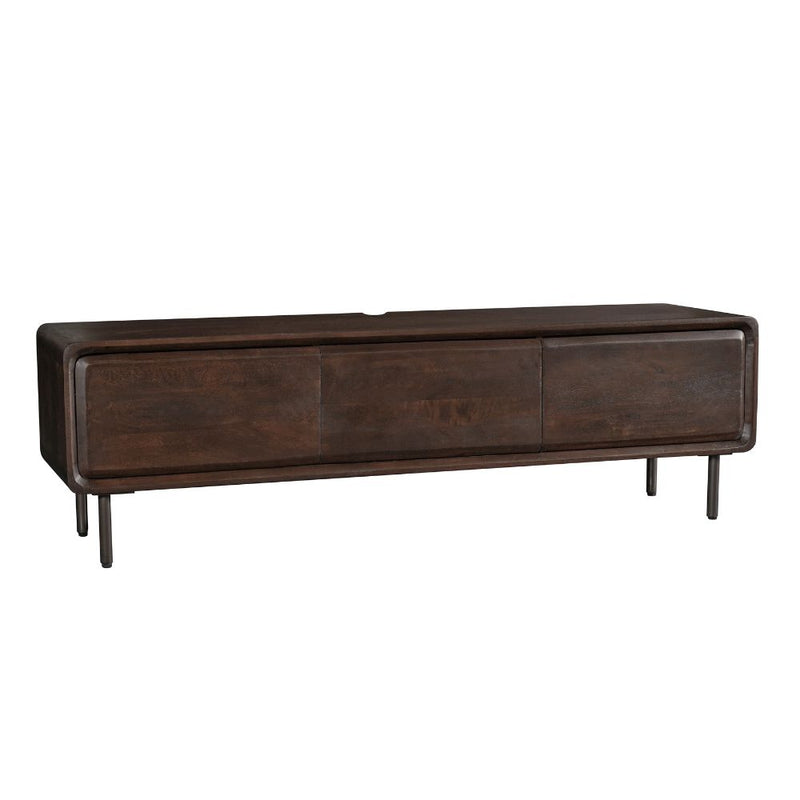 Zwevend tv meubel Allure | Mangohout | 4 deuren | Bruin 160 cm