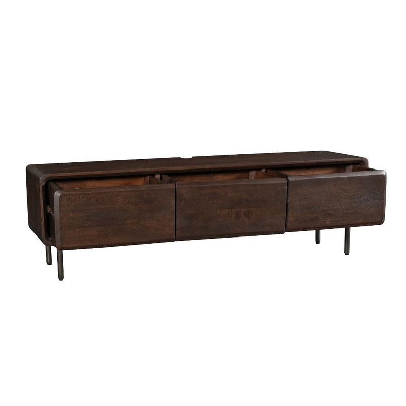 Zwevend tv meubel Allure | Mangohout | 4 deuren | Bruin 160 cm