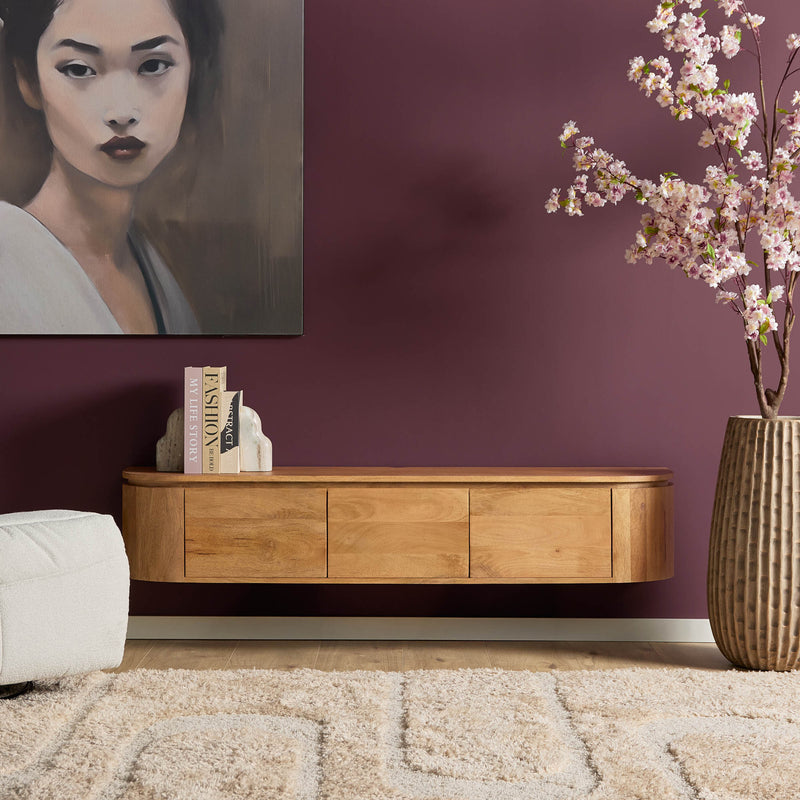 Tv meubel Excellent | Mangohout | Naturel 160 cm