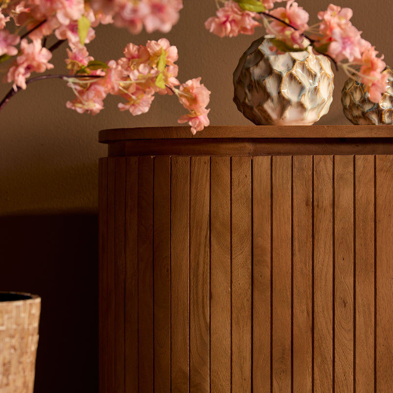 Kabinet kast Solana | Mangohout | 115 cm Naturel