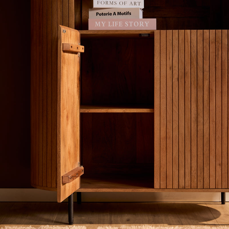 Wandkast Solana | Mangohout | 115 cm Naturel