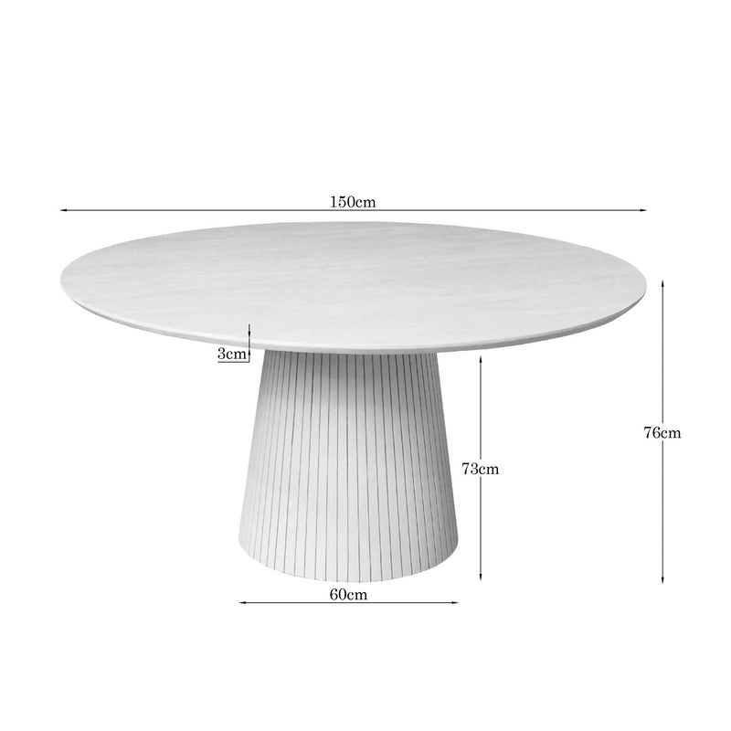 Ronde Eettafel | Mangohout | Solana Zand 150 cm