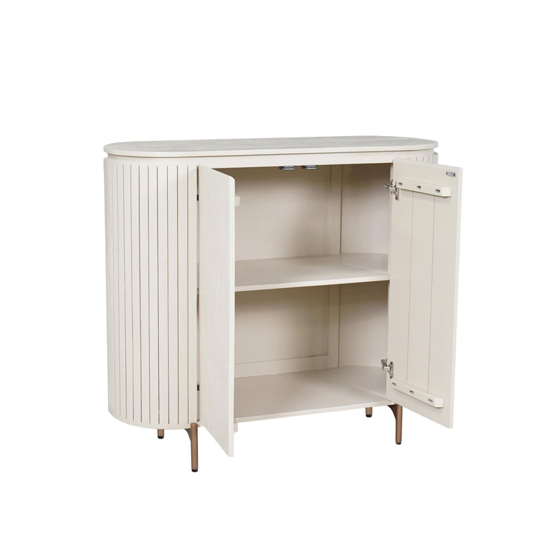 Kabinet kast Solana | 2 deuren | Zand Mangohout 115 cm