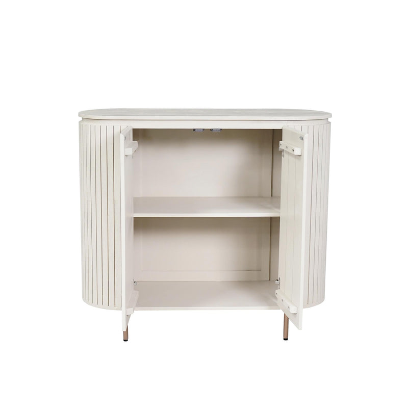 Kabinet kast Solana | 2 deuren | Zand Mangohout 115 cm