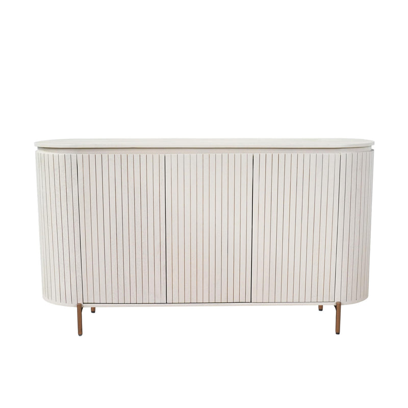 Dressoir Solana Zand | 3 deuren | Mangohout 165 cm