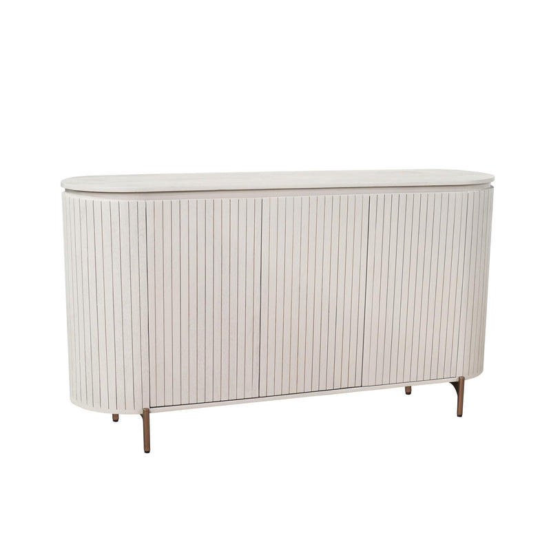 Dressoir Solana Zand | 3 deuren | Mangohout 165 cm