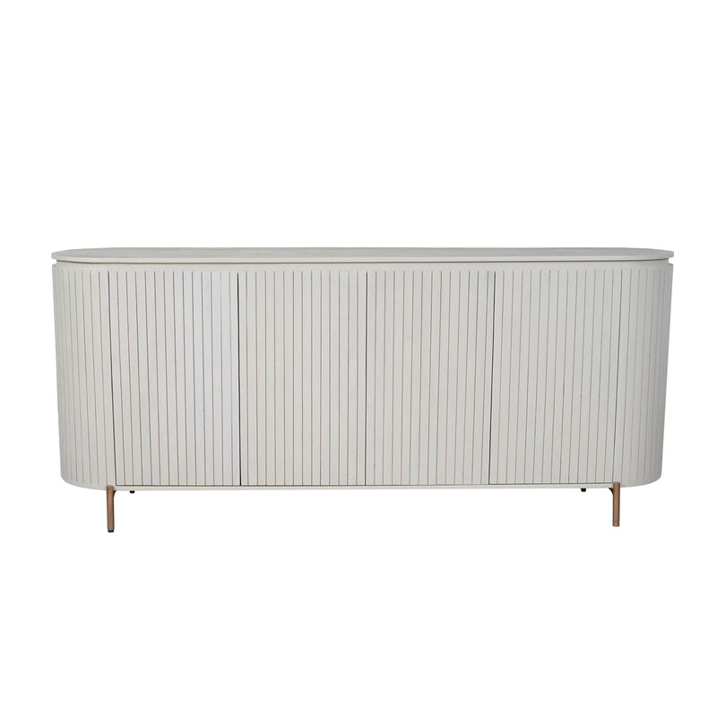 Dressoir Solana Zand | 3 deuren | Mangohout 210 cm