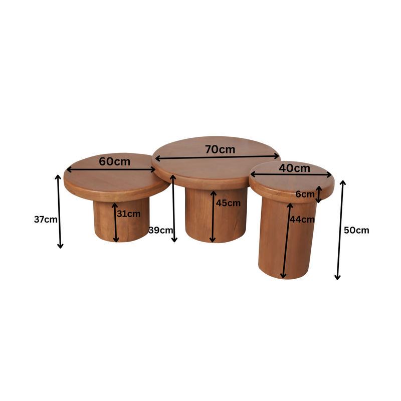 Salontafel Maya | 70/60/40 | Rond