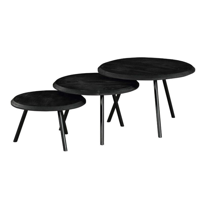 Salontafel Ohio Black | 70 cm | set van 3