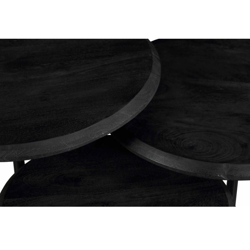 Salontafel Ohio Black | 70/60/50 | Rond