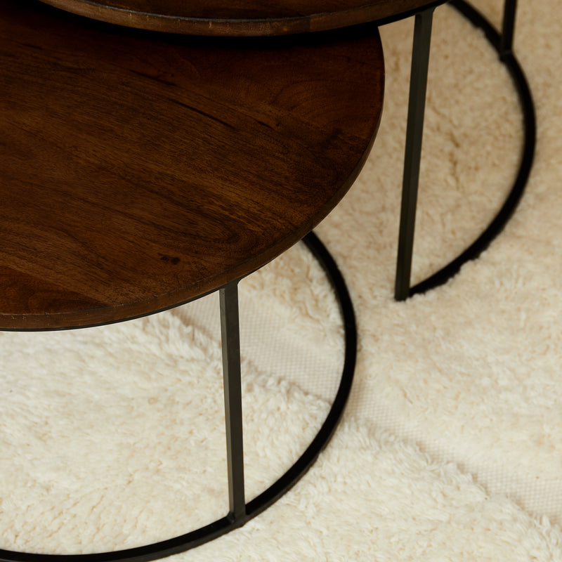 Salontafel Madison | Brown 70 cm set van 2