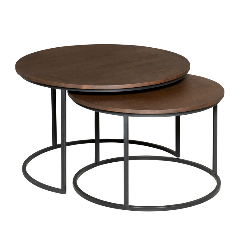Salontafel Madison | Brown 70 cm set van 2
