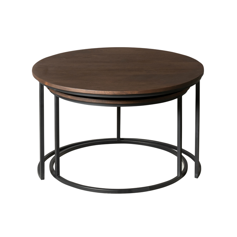 Salontafel Madison | Brown 70 cm set van 2