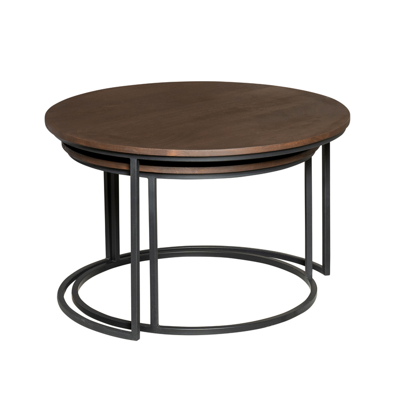 Salontafel Madison | Brown 70 cm set van 2