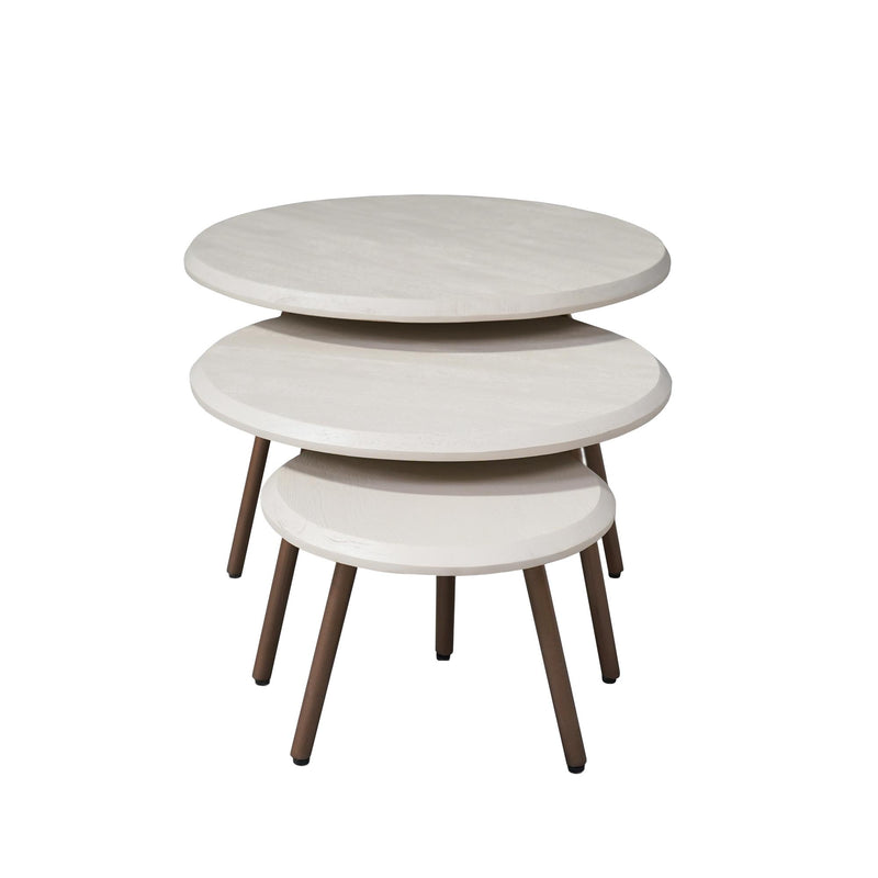 Ronde Ohio | salontafelset Zand Mangohout 70 cm