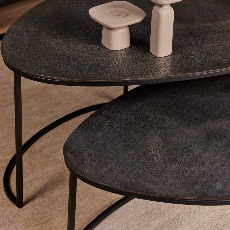 Salontafel Lana | 90x65/86x50 | Organisch