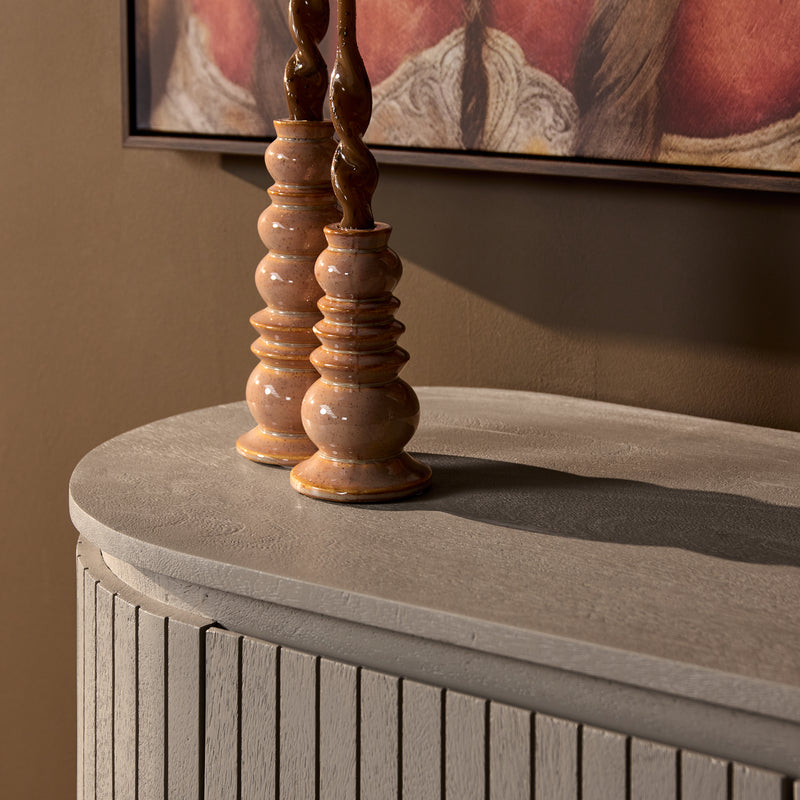 Kabinet kast Solana | Mangohout | 115 cm Taupe