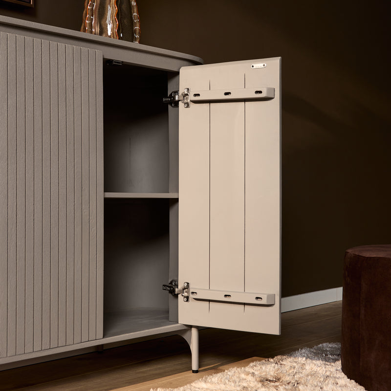 Kabinet kast Solana | Mangohout | 115 cm Taupe