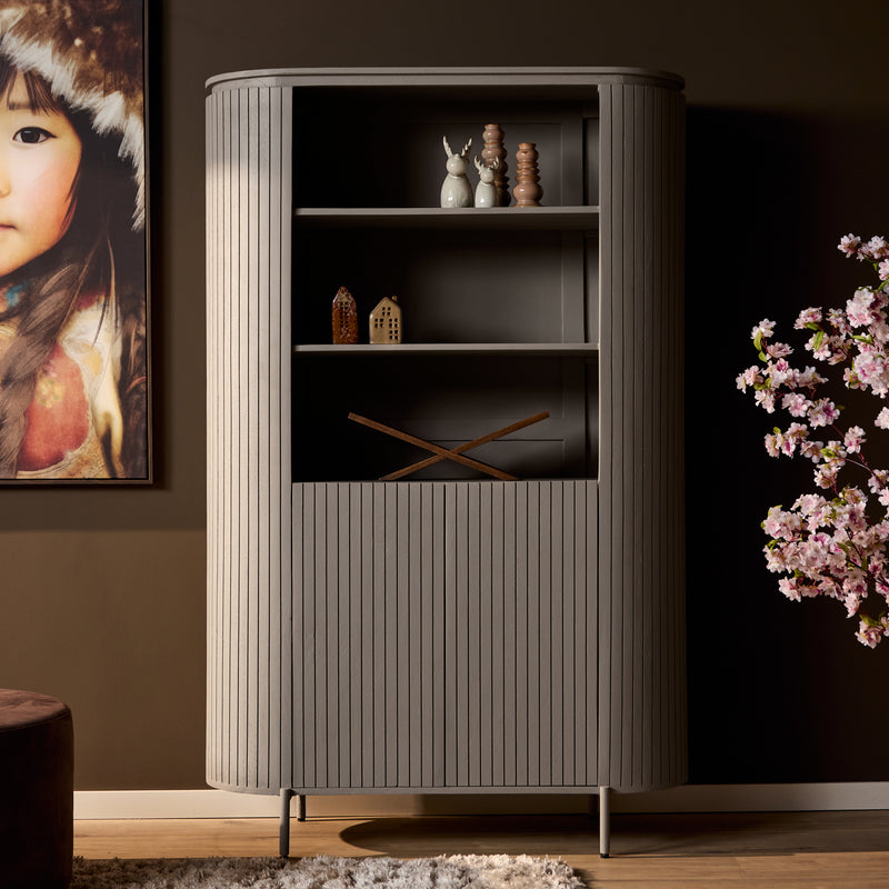 Wandkast Solana | Mangohout | 115 cm Taupe