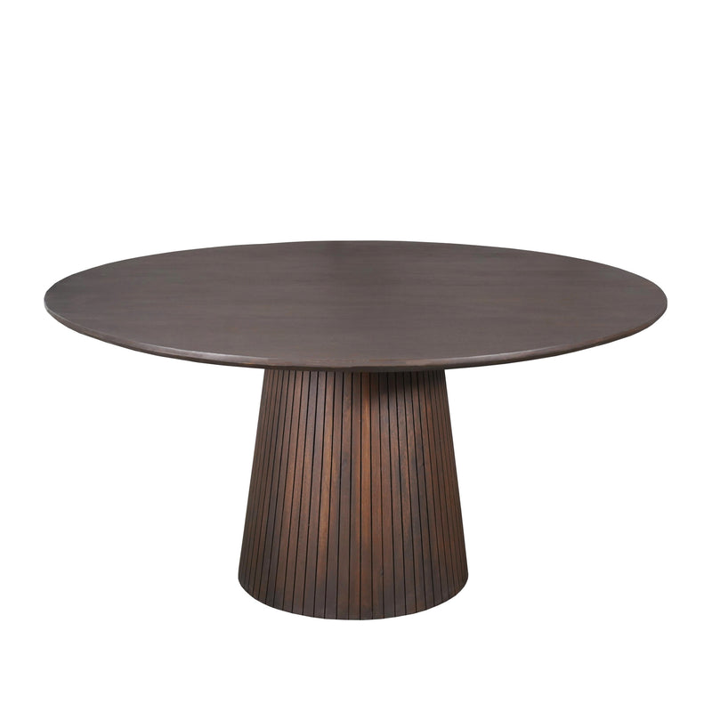 Ronde Solana | eettafel Bruin Mangohout 130 cm