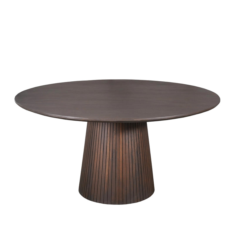Ronde Solana | eettafel Bruin Mangohout 130 cm