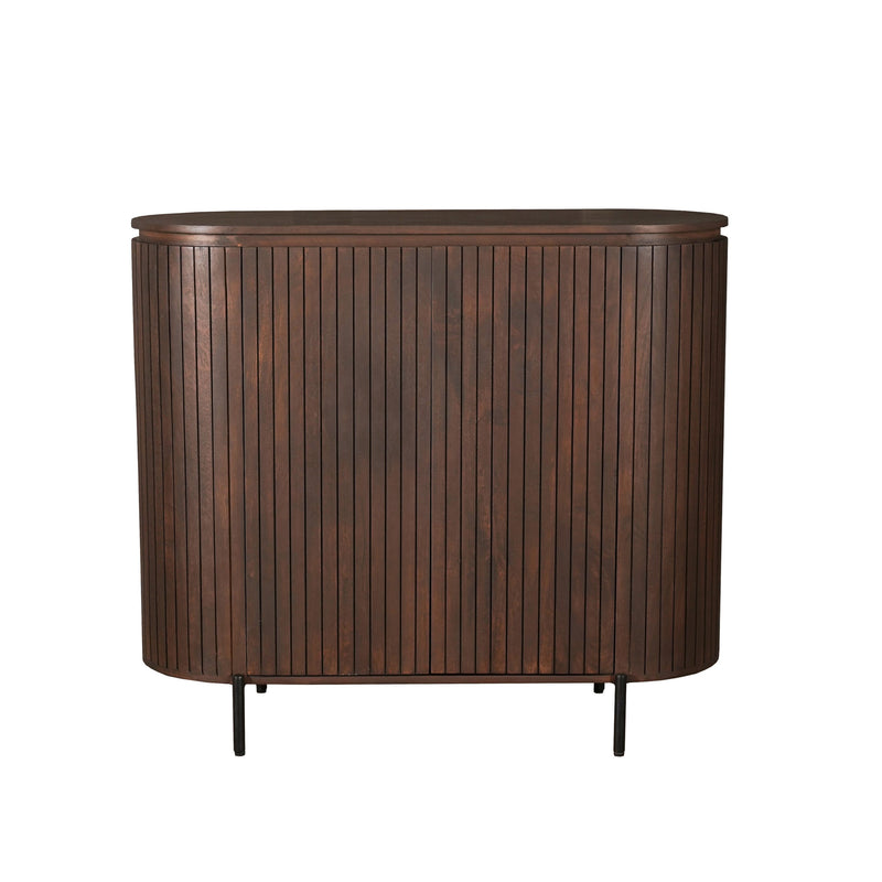 Kabinet kast Solana Bruin | 2 deuren | Mangohout 115 cm