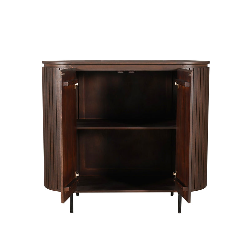 Kabinet kast Solana Bruin | 2 deuren | Mangohout 115 cm