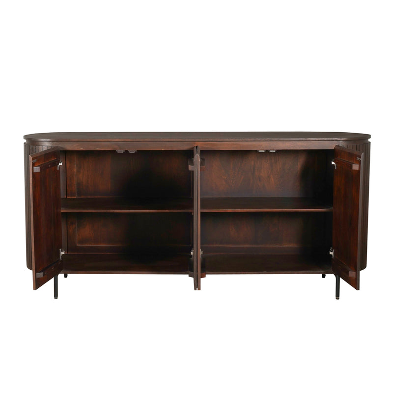 Dressoir Solana | 3 deuren | Bruin Mangohout 210 cm