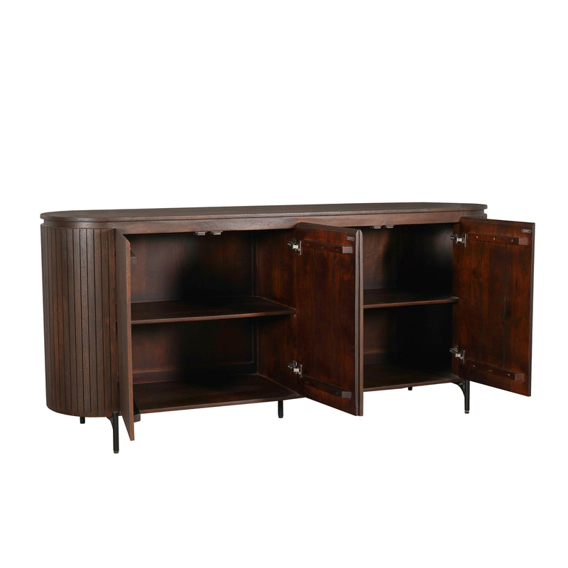 Dressoir Solana | 3 deuren | Bruin Mangohout 210 cm