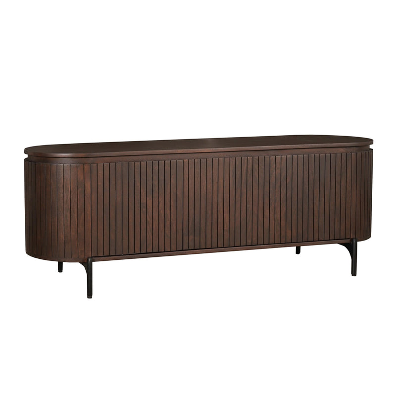 Tv meubel Solana Bruin | 3 deuren | Mangohout 165 cm