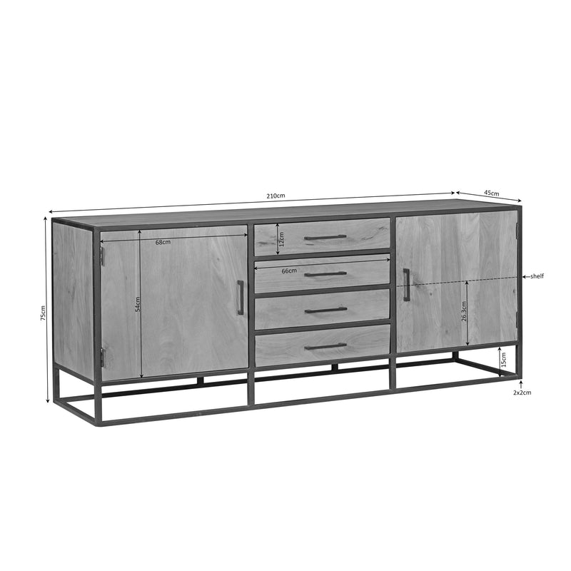 Dressoir Dakota | 210 cm
