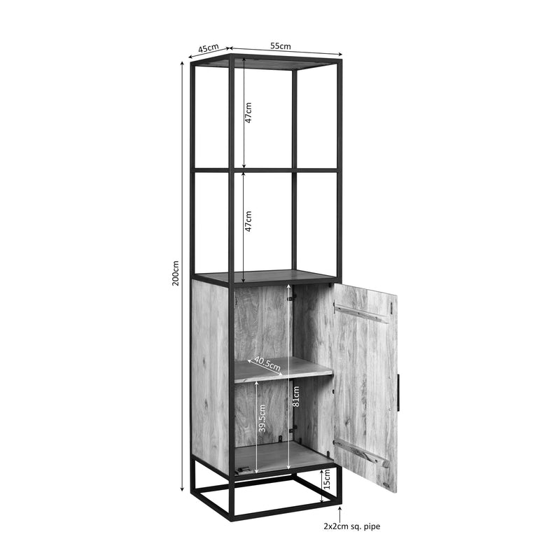 Boekenkast Dakota | 1 deur 55 cm