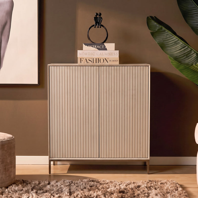 Kabinet Madison Zand | 2 deuren | Mangohout 100 cm