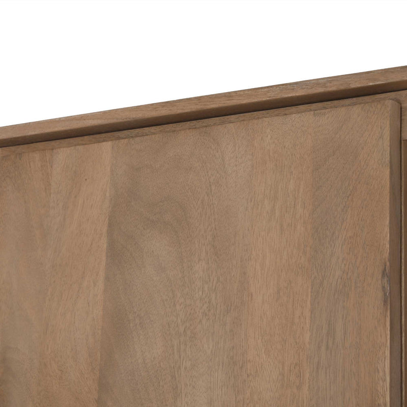 Vakkenkast Dallas Naturel | Mangohout | 4 deuren | 4 vakken | XL 160 cm